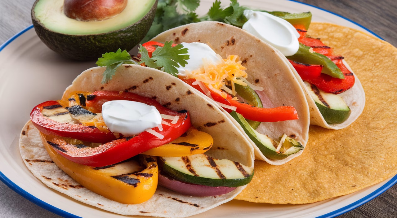Colorful grilled veggie tacos Colorful grilled veggie tacos